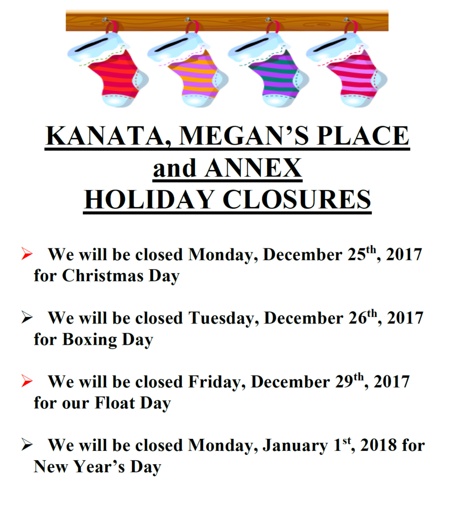 Holiday Closures 2017