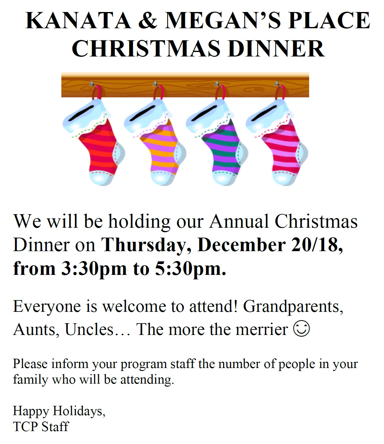 Christmas Dinner Kanata The Children's Place