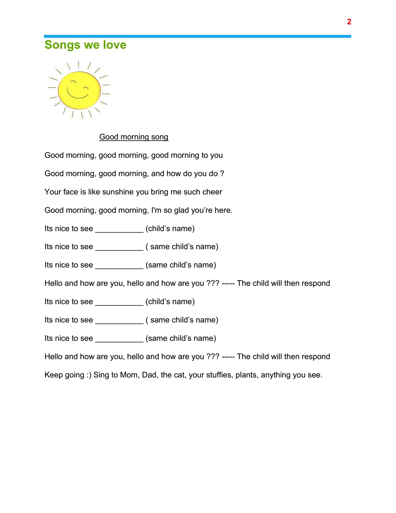 Stay at home program plan Sr Preschool page 2